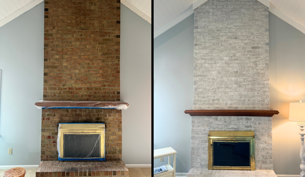 Whitewashing your fireplace